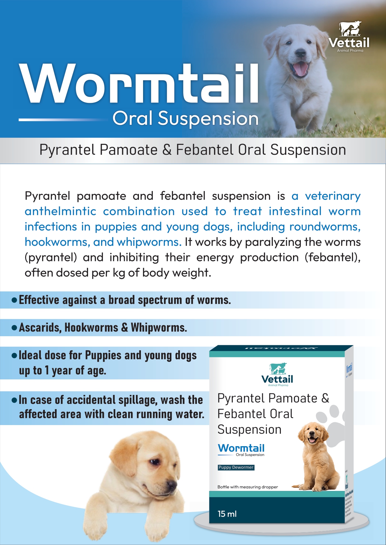 Wormtail Oral Suspension - Puppy Dewormer
